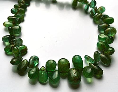 Perles d'Émeraude Naturelle au Fil de 4 à 10 MM pour Fabrication de Bijoux DIY