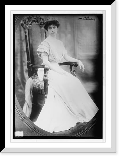 Historic Framed Print, Mrs. L.V. Harcourt, cameo portrait, sitting, 17-78" x 21-78"