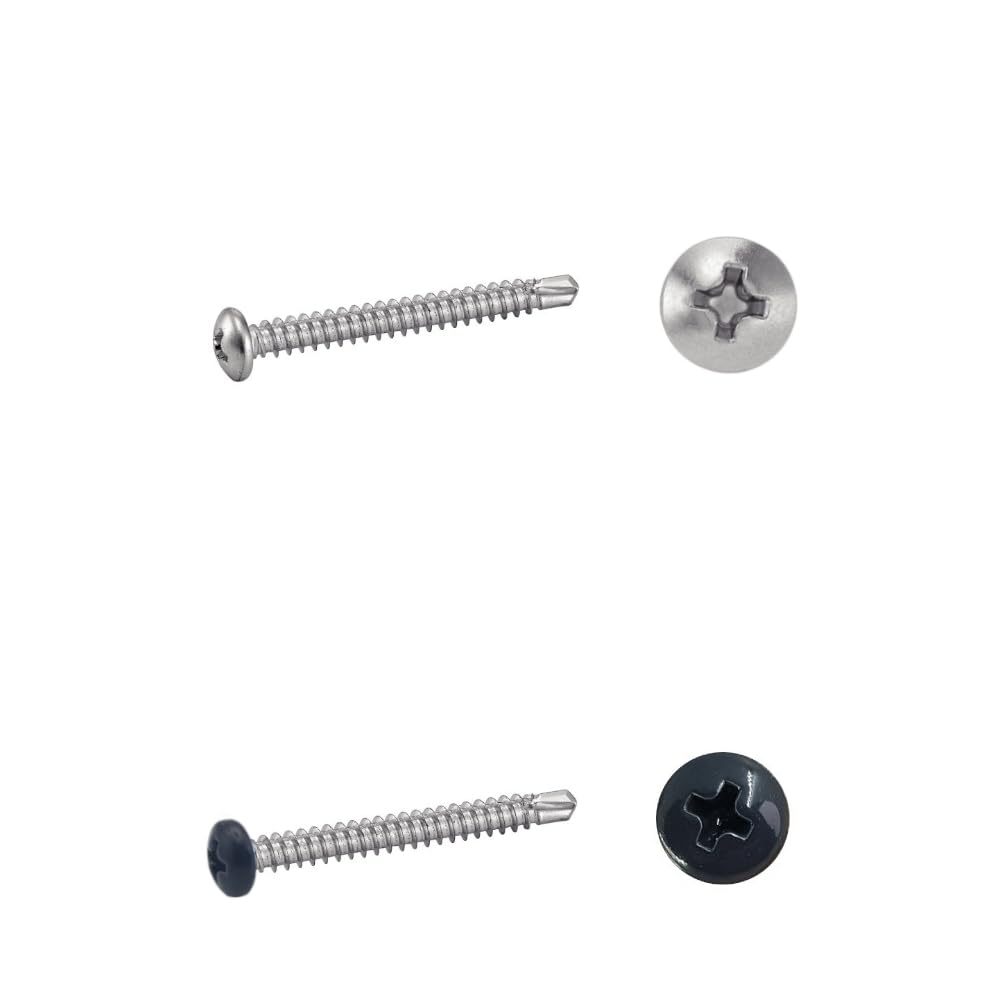 Set di 1000 viti autoperforanti, 4,8 x 25 mm, testa CILINDRICA PH colore a scelta in acciaio zincato