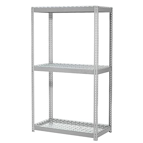 Global Industrial Expandable Starter Rack with 3 Levels Wire Deck, 1500lb Cap Per Deck, 48