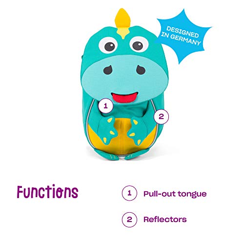 Affenzahn Kleiner Freund Kindergarten-Rucksack für 1-3 Jährige Ergonomisch Reflektierend Ziehzunge mit Namensschild – Bild 5