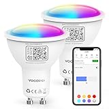 【Ahorro de energía + Control de grupo】Vocolinc GU10 smart bulb puede preajustar el color de la luz cuando está encendida y controlar en grupo diferentes bombillas, la función de luz diurna simula la temperatura de color de la luz del día de acuerdo con la hora y la temperatura de color establecidas.
