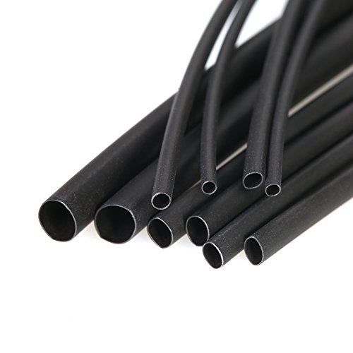 KKmoon 70pcs 7 cores/preto poliolefina sem halogênio tubo termorretrátil tubo encolhível manga enrol