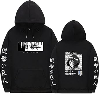Amazon.com: HuiLinn Sudadera con capucha de Attack on Titan Levi Ackerman  para hombres y mujeres, disfraz de Mikasa Ackerman Attack on Titan : Ropa,  Zapatos y Joyería