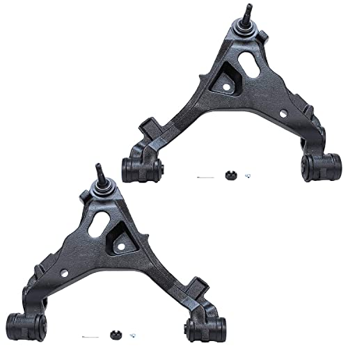 Image of Detroit Axle - Front Shocks Absorber Assembly + Upper Lower Control Arm With Ball Joint Suspension Kit Replacement For Ford Expedition F-150 [4WD ONLY] - 6pc Set