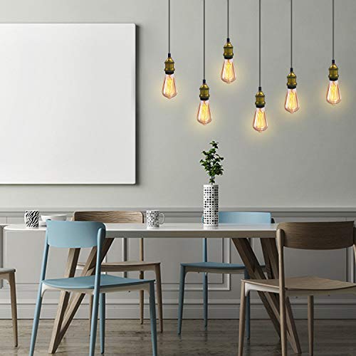 Lampadario Industriale 2 Pezzi Portalampada in