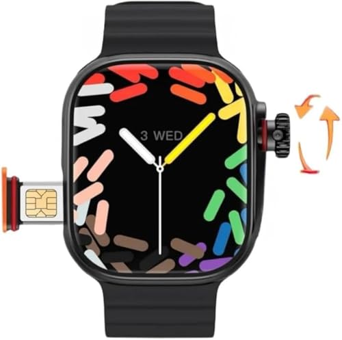 4G Smartwatch mit SIM-Kartensteckplatz, Standalone-Smartwatch mit 2,2-Zoll-HD-Display, 180° drehbare Kamera für Videoanrufe, WLAN-Anrufe, Gesichtserkennung