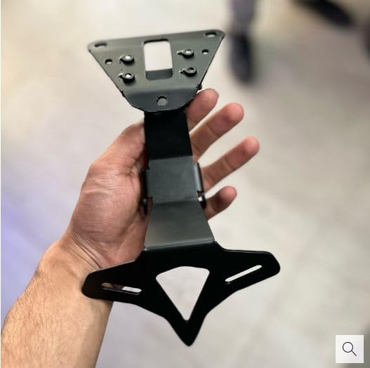 Image of Apiriliaa RS457 & Teuonoo457 Heavy Metal License Plate Holder Number Plate Holder, Tail Tidy Fender Eliminator, Black.