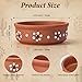 Remerry 6 Pcs Mexican Clay Bowls Set, 4.33 Inch Floral Terracotta Traditional Clay Cooking Pots, Plates, and Serving Dish, Platos De Barro Mexicanos Earthenware for Baking, Yogurt, Mexican Cuisine