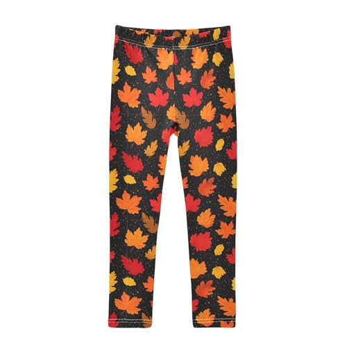 Aslsiy Girls Leggings Autumn Toddler Tights Pants Full Length Stretch Dance Yoga Pants 4-10T