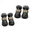 Small Dog Boots, Puppy Winter Shoes, Pet Waterproof Paw Protectors for Snow/Ice Pavement (Color: Black,Size: 4)