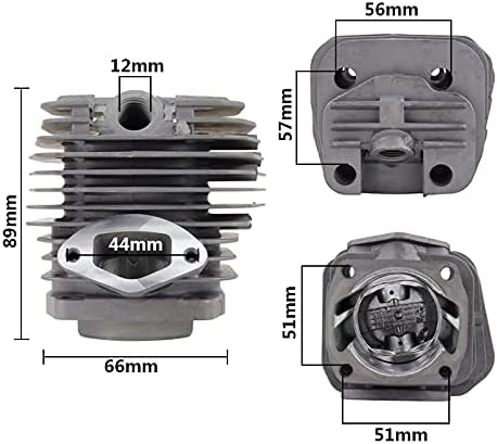 JuzeLY Dual Channel Cylinder Piston Kit Fit For Zenoah 52cc 58cc 5800 5200 Chainsaw Chain Saw Accessories Garden Tool Parts Rebuild Kit (Color : 58cc 5800), JuzeLY123