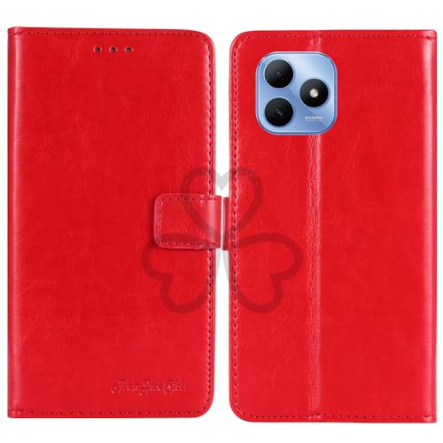 TienJueShi Red Book Stand Retro Flip Leather Protector Phone Wallet Gel Cover Etui TPU Silicone Case For Huawei Wiko Enjoy 80S 6