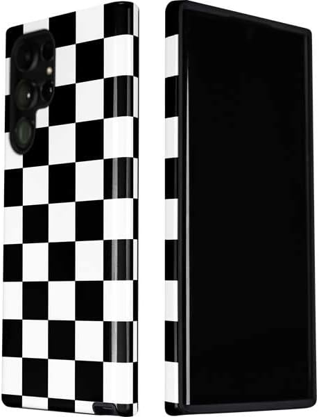 Miniatura 4 de Skinit Funda Pro para teléfono compatible con Galaxy S22 Ultra, diseño a cuadros en blanco y negro