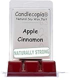 Candlecopia Apple Cinnamon Strongly Scented Hand Poured Vegan Wax Melts, 12 Scented Wax Cubes, 6.4 O
