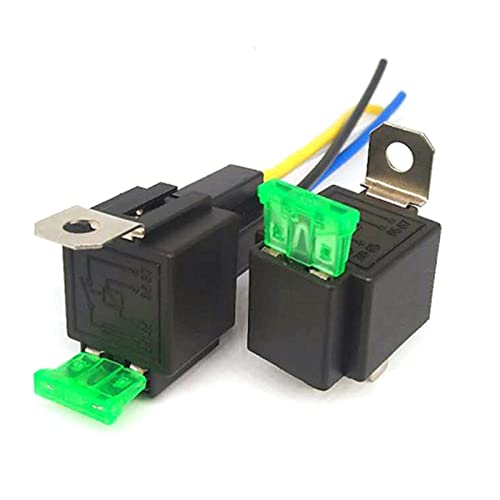 Relais 24V 4P automatique 30A DC avec fusible de rechange pour réparation électricité auto