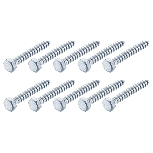 Tornillos hexagonales METALLIXITY M8x60mm de acero al carbono para madera, pack de 25 piezas