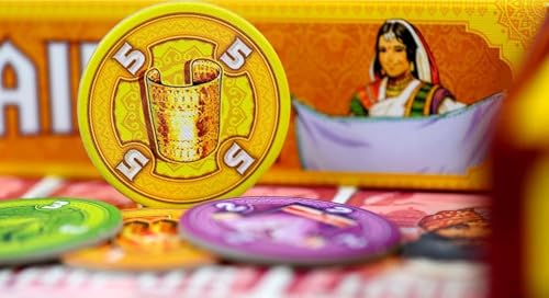 Image of Awestuffs Family Board Games for Adults and Kids - Ages 15 and up, (Jaipur) - Buy, Sell & Win in The Colorful Bazaars of Rajasthan | Strategic 2 Player Trading & Market Game