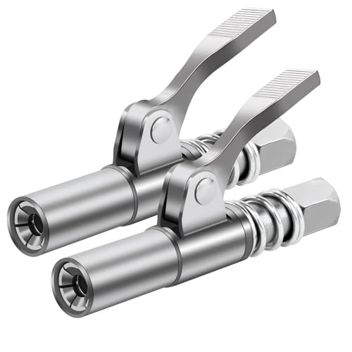Pmqs 2 Pièces Embout Pompe à Graisse, G Coupler Embout Pompe à Graisse avec Verrouillage à 6 Mors, Embouts Rapides pour Graisseur avec Utilisation à Une...