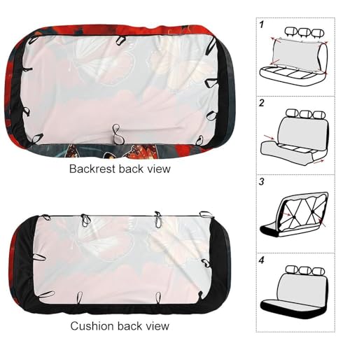 Housse de siège de voiture imperméable de qualité supérieure motif floral raffiné - 3