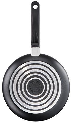 Tefal Essential, Aluminium Pots and Pans Set, 16 cm, 18 cm and 20 cm Saucepans with Lids, 20 cm and 24 cm Frying Pans, Black, B372S544