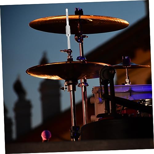 Soporte extensible para cowbell de doble varilla para batería, soporte ajustable para percusión, construcción robusta de acero, incluye hardware de montaje miniatura 2
