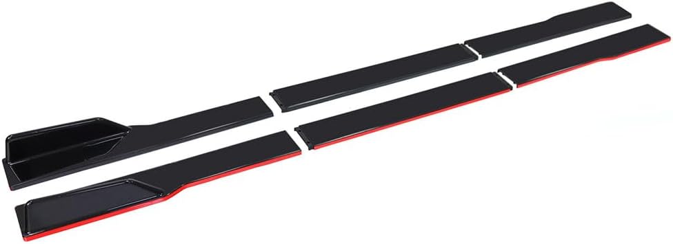 Car Side Skirts for Fiat Talento 2016 2017 2018 2019 2020 2021, Side Skirt Extension Side Skirts Side Skirts Body Car Accessories,Red