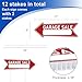 6 Pack Garage Sale Arrow Signs with Stake Double Sided, 17 x 6 Inches Large Yard Sign Corrugated Plastic Lawn Sign for Outdoor Waterproof Red