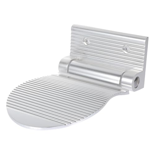 SOLUSTRE Pedal de Apoyo para Ducha y Zapatos de Aluminio Espacial Plata, Antideslizante y Seguro para Uso Diario en Baño y Limpieza de Calzado