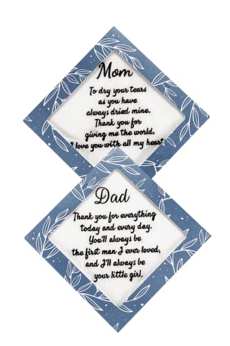 Ecohip 2 Wedding Handkerchief Mother Of Bride Father Hankie Dad Mom Parents Gift #TOP12