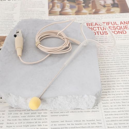 Micrófono XLR TA4F de 4 pines beige para transmisor inalámbrico Shure con cable resistente 6