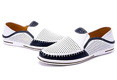 Men's Genuine Leather Loafers Shoes Fashion Slip-on Casual Soft Summer Driving Shoes4