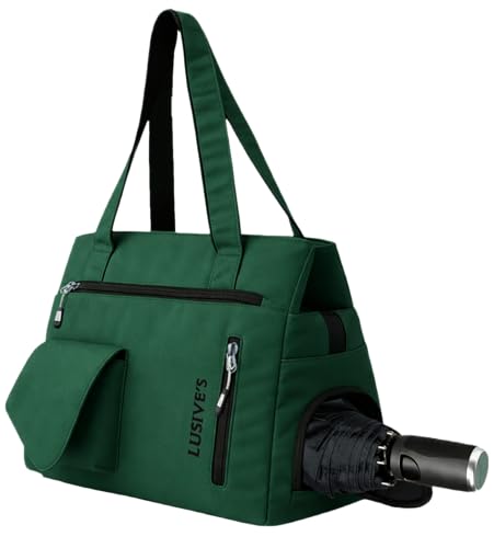 Image of Lusive's 10L Compact Handbag for Women: Stylish Design with Multiple Pockets, 3 Compartments, Premium Polyester Material (Black & Grey)