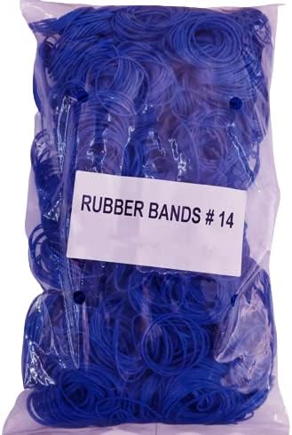 IPACKNOW Rubber Bands Size #14 Approx 2300 Bands 1 lb Bag rubber band Office home Supply for Office home Supply File Folder Strong Elastic Rubber Bands ( 2'' x 1/16'' ), BLUE