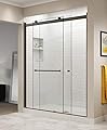 Basco RTLA05B6070CLOR Rotolo Sliding Shower Door, 56-60 in. Wide x 70 in. High, Oil Rubbed Bronze, Clear Glass