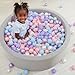 GOGOSO Ball Pit Balls for Toddlers Phthalate-Free BPA-Free Non-Toxic Crush Proof Soft Plastic Play Balls Baby Kids Shape Tent Pool Playhouse Playpen Party Decor, Pink Blue Purple White,100PCS