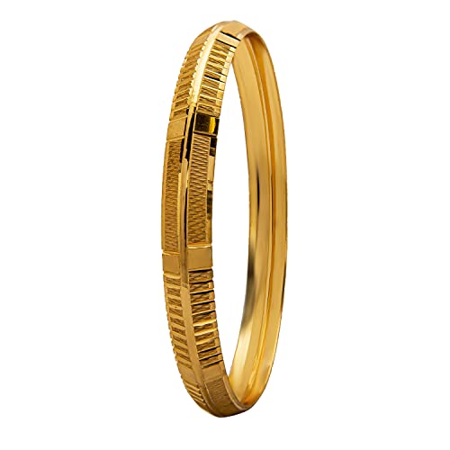 Kada Punjabi Sikh tradicional chapado en oro brazalete Amritsari Bodha SJ_3469_2.14
