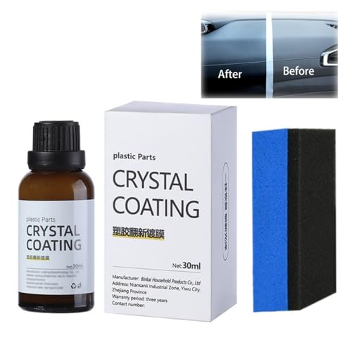 Agent De Rénovation des Pièces en Plastique Revêtement Cristal pour Voiture avec éponge Enduit De Cristal en Plastique Restaurateur Intérieur Et Exteriorm...