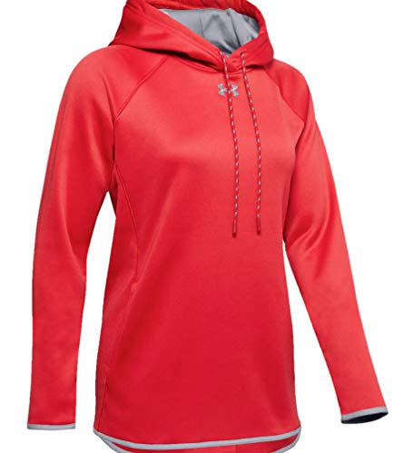 Under Armour Women's UA Double Threat Armour Fleece Hoodie MD Red