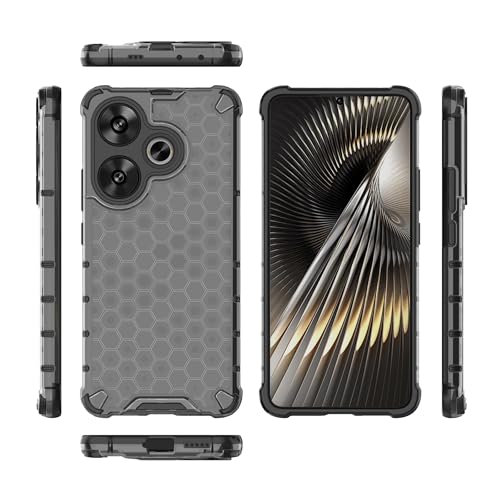 Image of Glasgow Back Case Cover Compatible with [ Poco F6 5G ] (Stylish Design) - Black
