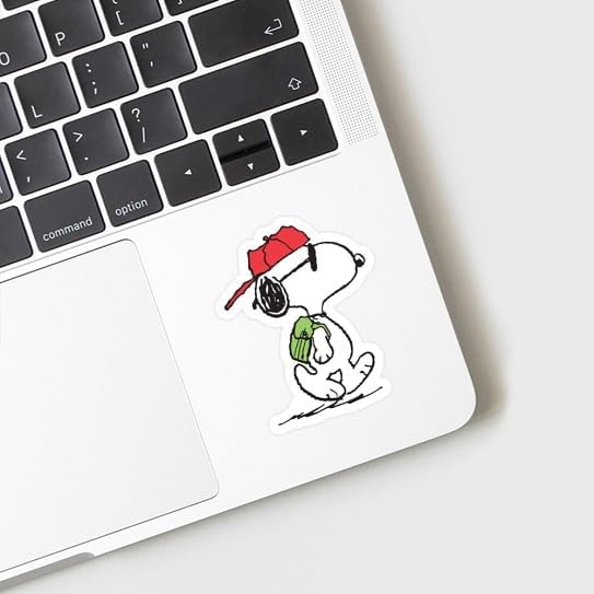 CafePress Snoopy Joe Cool Small Die Cut Sticker, 3"x4" Matte Finish
