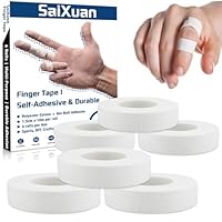 SaiXuan Klettertape 6 Rollen, (1,5 cm x 10 m), Rutschfestes, Volleyball Tape und Fingertape aus Polyester-Baumwolle für Gelenkschutz, Klettern, Bouldern, Kraftsport, Handball und Kampfsport (Weiß)