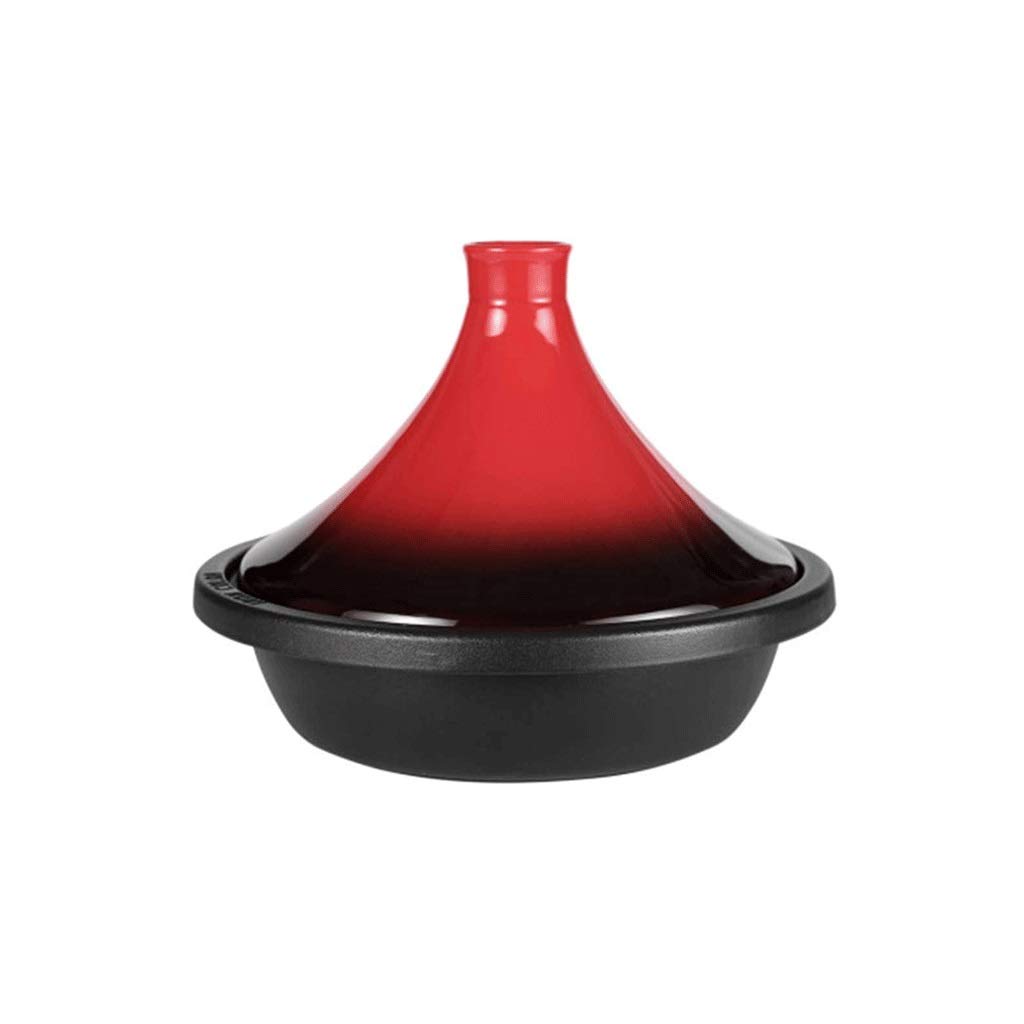 Cazuela roja, cocción rápida a baja presión, circulación de vapor, apariencia elegante, hierro fundido grueso