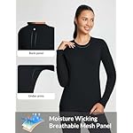 baleaf Women's Thermal Shirts Crewneck Fleece Lined Long Sleeve Tops Running Workout Ski Base Layer Winter Cold Weather - Image 4