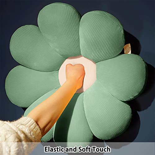 Lrkoayjgo Flower Pillow, Flower-Shaped Throw Pillow Butt Seating Cushion Flower Floor Pillow, Cute Decorative Plush Pillow For Chair Bed Sofa (Green, 15.75" #TOP6