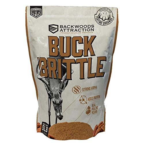 BACKWOODS ATTRACTION Buck Brittle - Praline Pecan Flavored Deer Food and Attractant - 5-Pound Bag