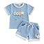 A 3d Embroidery Flower Sky Blue