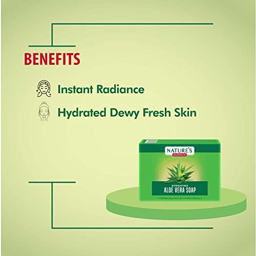 Image of NATURES ESSENCE Hydrating Aloe Vera Soap | Soap For Bath, 225Gm, Pack Of 3