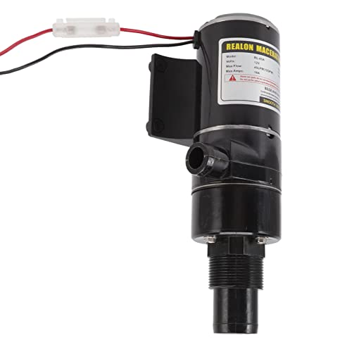 Tomantery Bomba Maceradora de Aguas Residuales Eficiente Anticorrosión para el Baño de la Cocina del Hogar RV (12V)