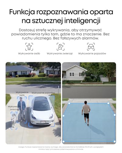 eufy Security eufyCam C37, solarna kamera bezpieczeństwa zewnętrzna bezprzewodowa, śledzenie AI 360° Pan & Tilt, kamera bezpieczeństwa 2K, wykrywanie ludzi/zwierząt domowych/pojazdów, elastyczny panel